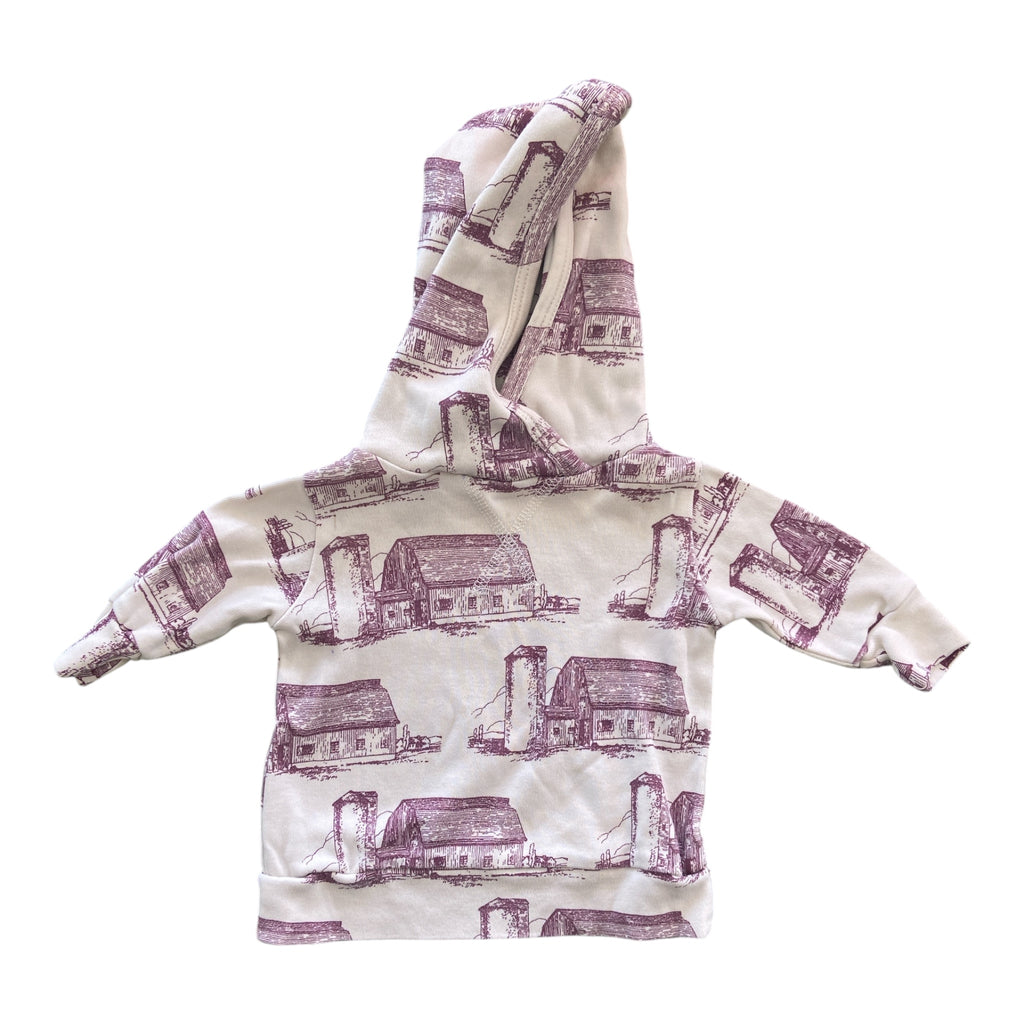 Pre-Loved Farm/Ranch Toile Baby Hoodie *3-6 Months - Deer Creek Mercantile