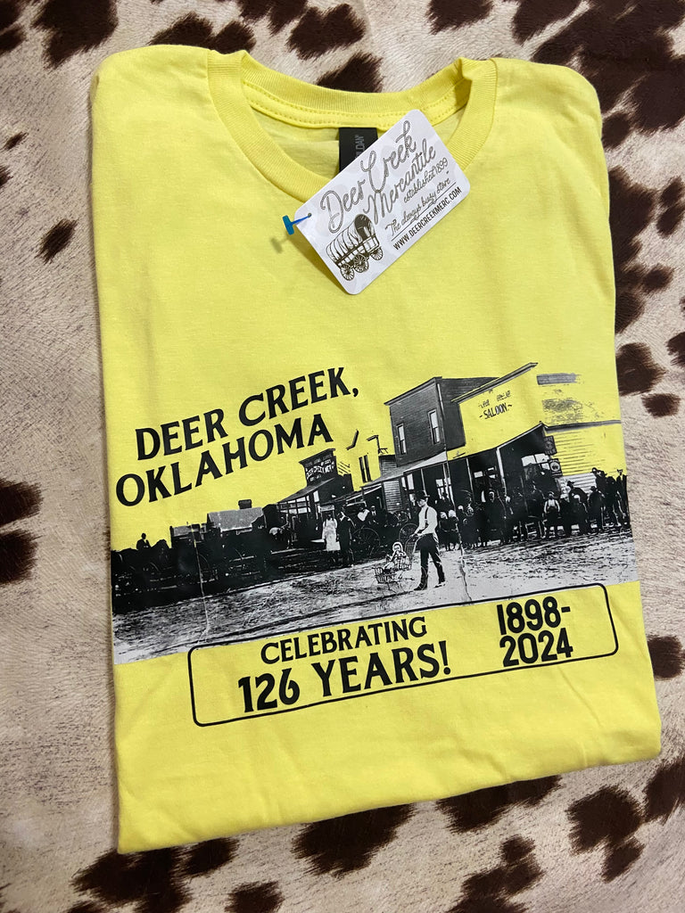 Classic 126 Years of Deer Creek Graphic Tee * Yellow - Deer Creek Mercantile