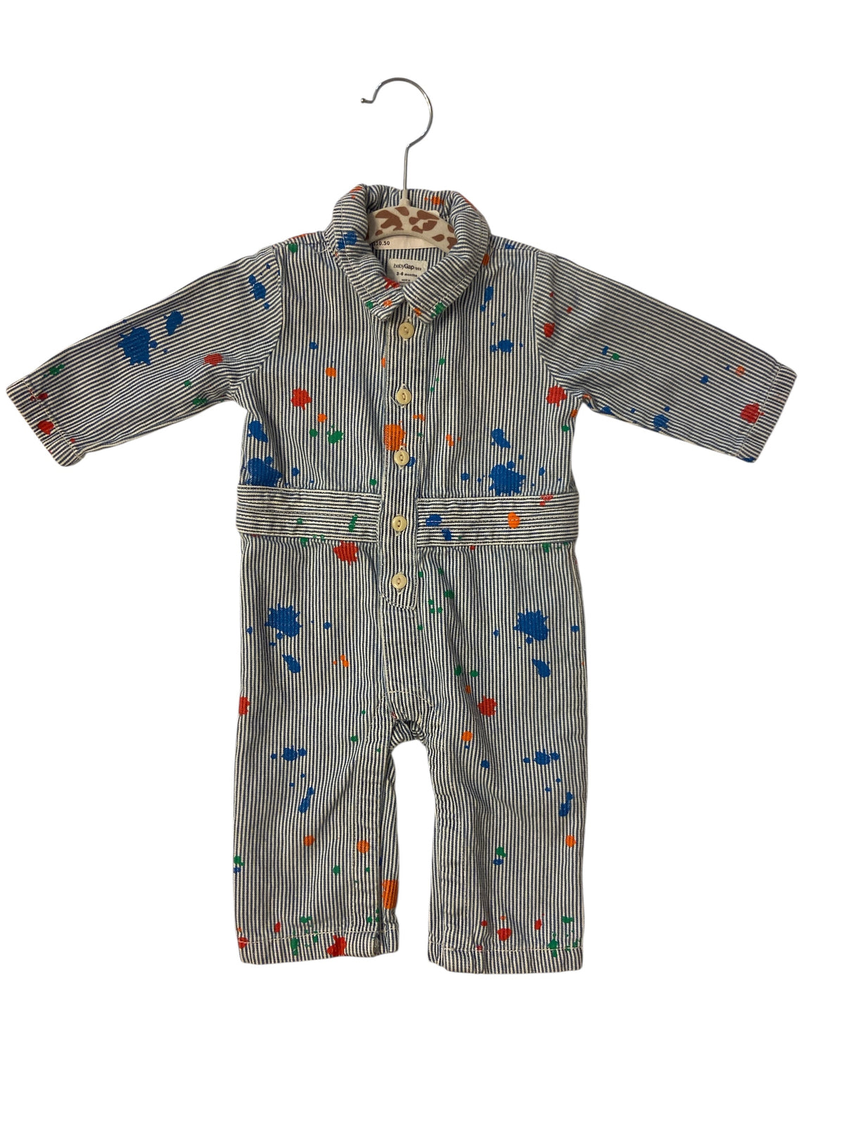 Pre-Loved Baby Gap Paint Splatter Jumpsuit *3-6 Months - Deer Creek Mercantile