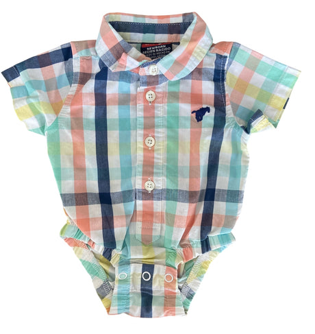 Pre-Loved Wrangler Newborn Plaid Onesie - Deer Creek Mercantile