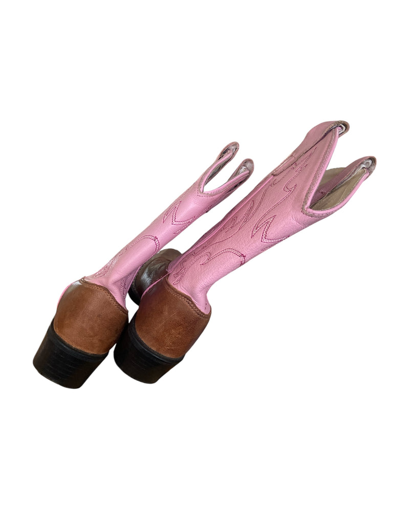 Pre-Loved Pink Cowboy Boots *Size 10S (Old West) - Deer Creek Mercantile