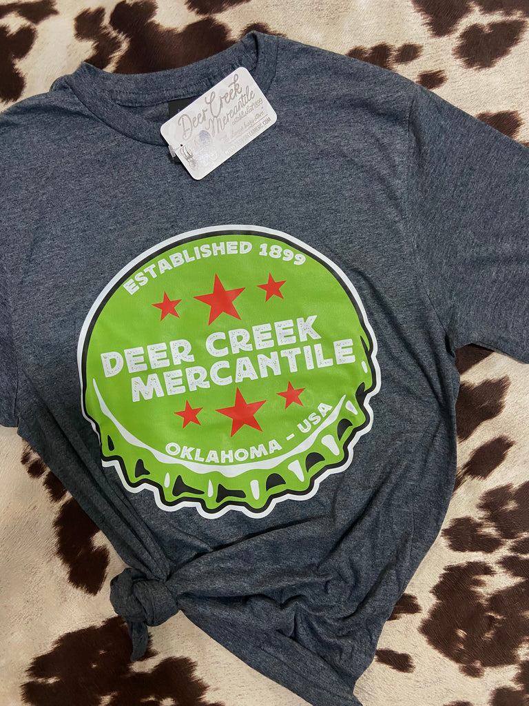 Deer Creek Mercantile Bottle Cap Graphic Tee *Lime - Deer Creek Mercantile