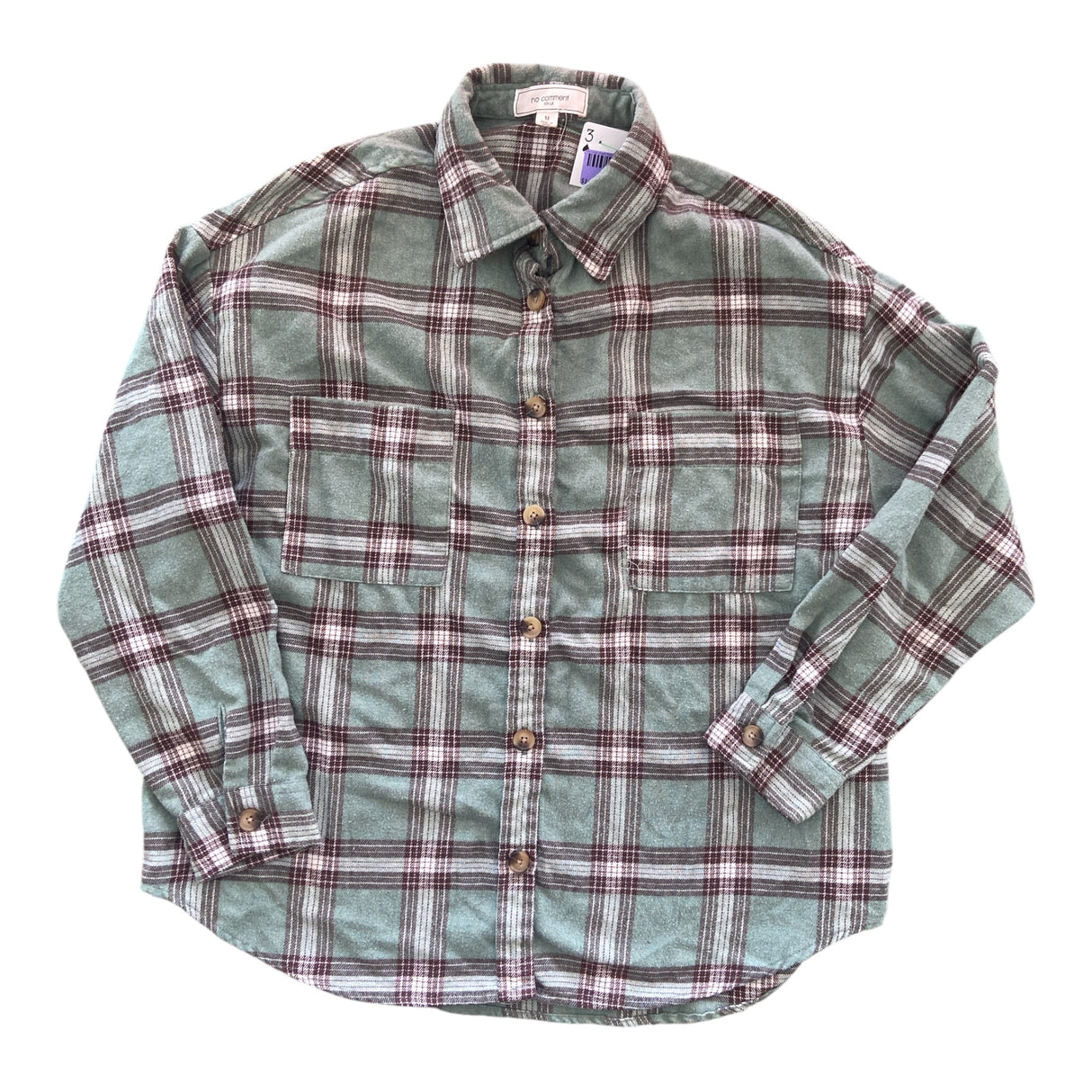 Pre-Loved Green Plaid Flannel Shirt *Size Medium - Deer Creek Mercantile