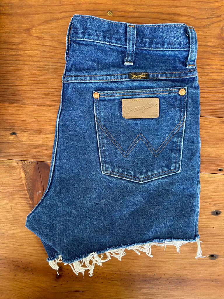 VINTAGE Wrangler Cutoff Denim Shorts Distressed - Deer Creek Mercantile
