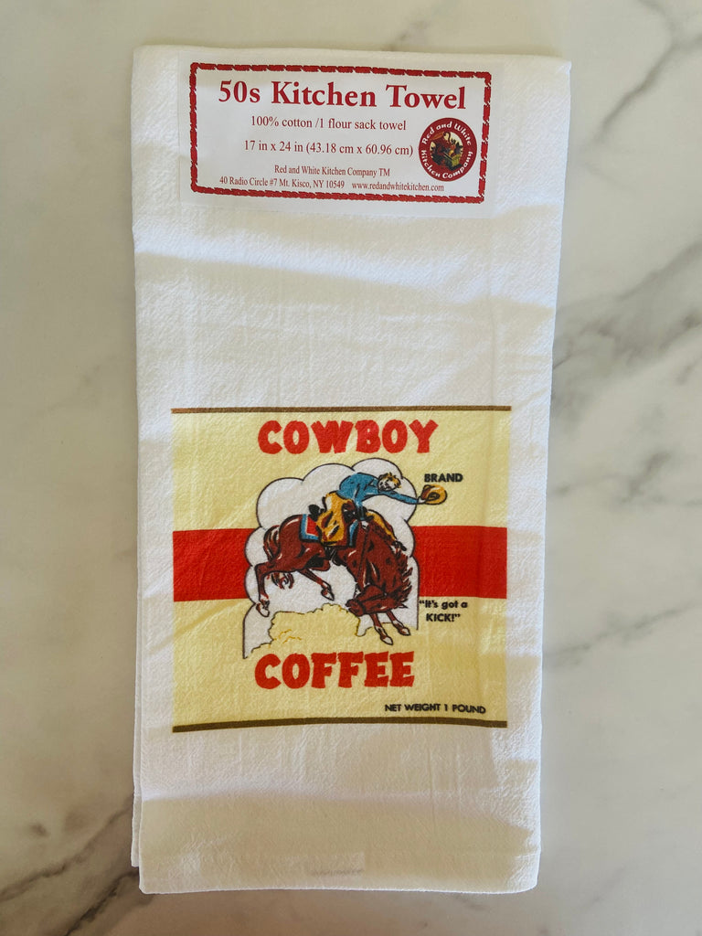 Cowboy Coffee Retro Kitchen Towel - Deer Creek Mercantile