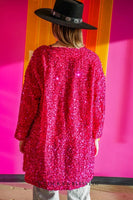 Holiday Collection Pink Sequins Cardigan