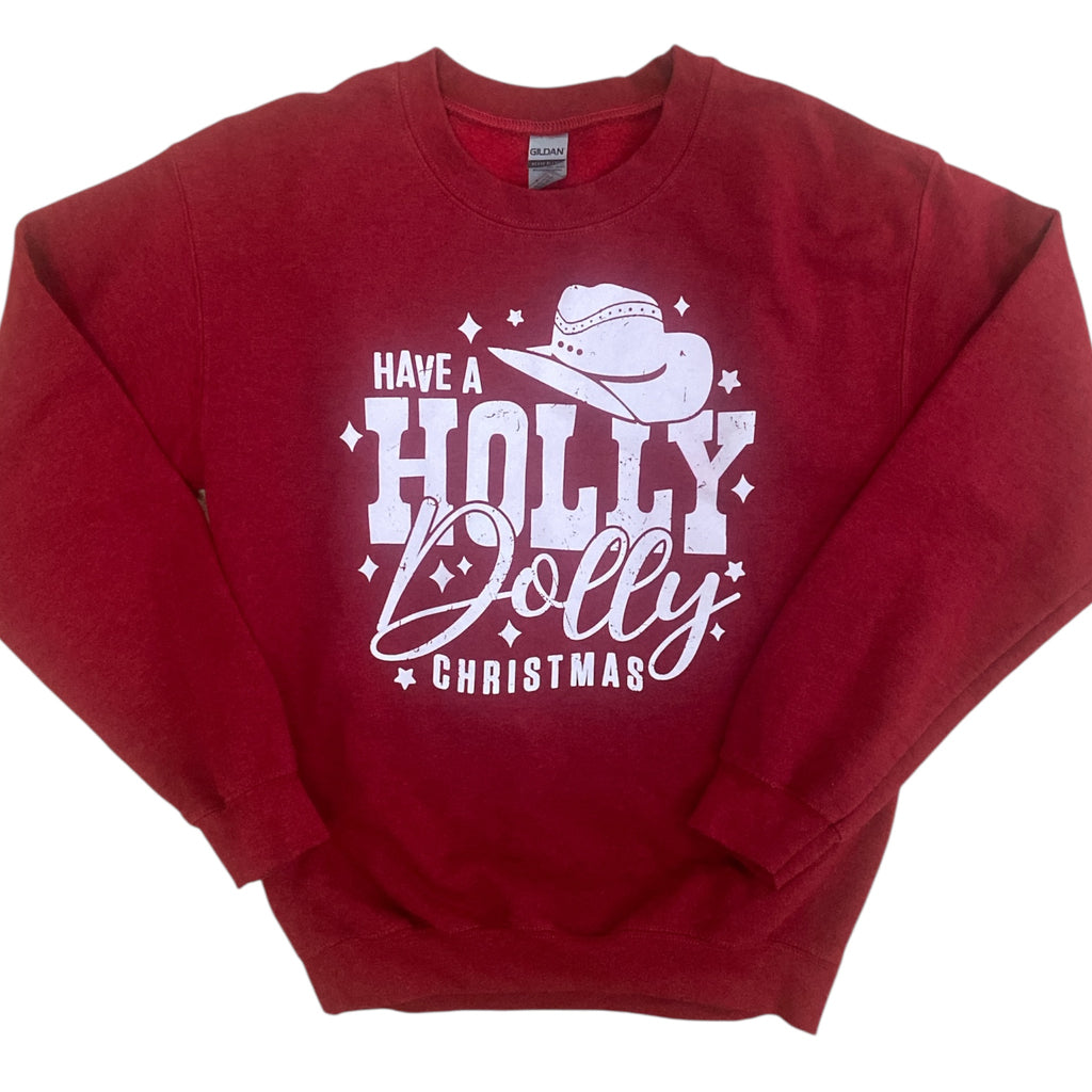 Pre-Loved Holly Christmas Sweatshirt *Size Small - Deer Creek Mercantile