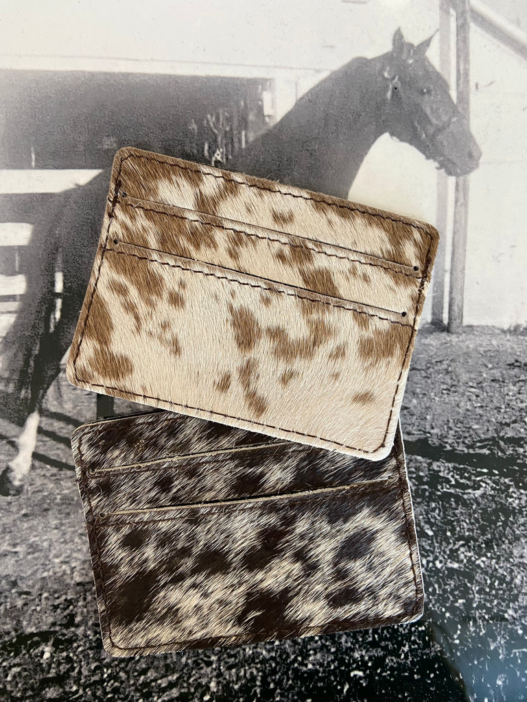 Cowhide Credit Card Wallet *Spotted - Deer Creek Mercantile