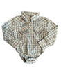 Pre-Loved Wrangler Pearl Snap Teal Onesie - Deer Creek Mercantile