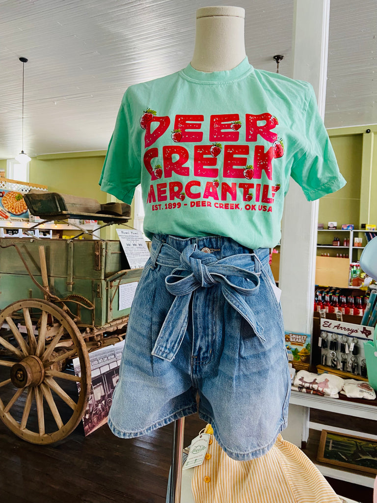 Deer Creek Mercantile Strawberry Graphic Tee ((MINT)) - Deer Creek Mercantile