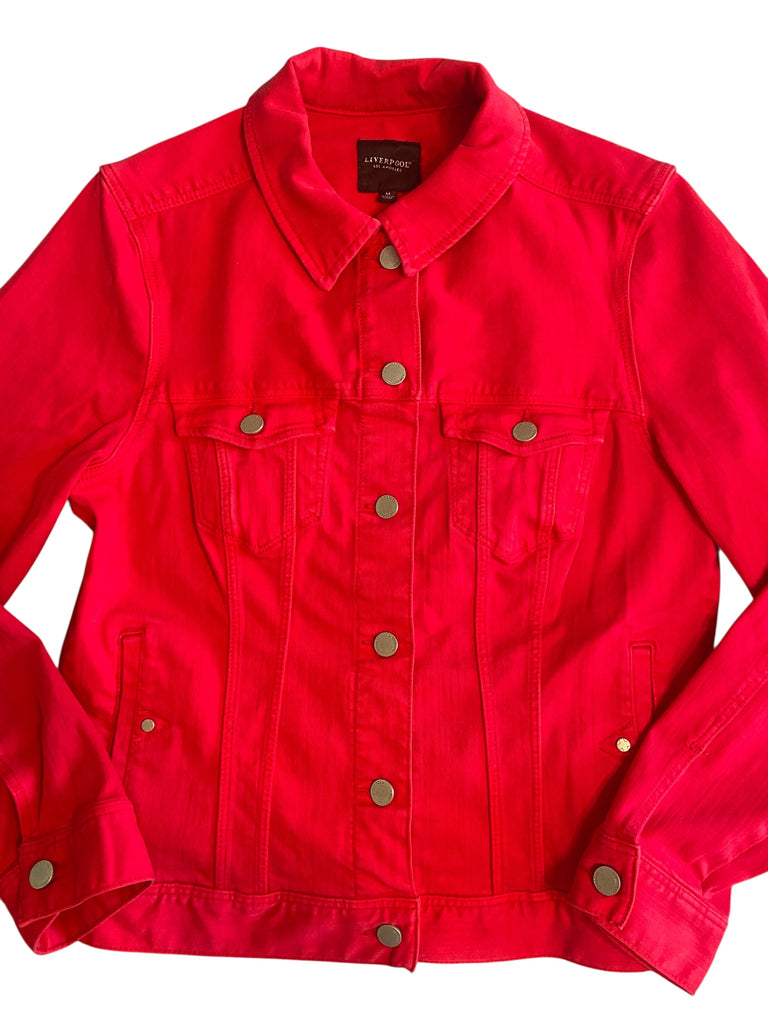 Pre-Loved Liverpool Fuchsia Denim Jacket *Size Medium - Deer Creek Mercantile