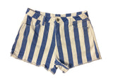 Pre-Loved Saints & Hearts Blue/White Striped Shorts *Size Large - Deer Creek Mercantile