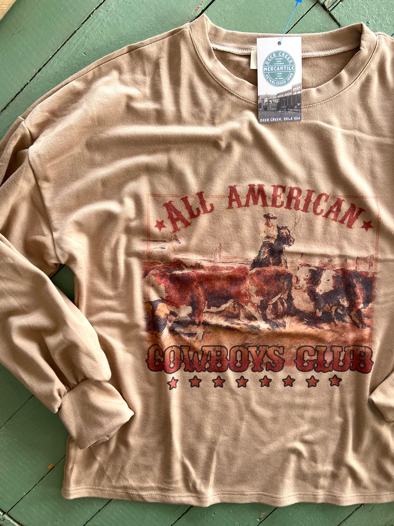 Cowboys Club Long Sleeve Sweatshirt - Deer Creek Mercantile