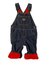 Pre-Loved Oshkosh Red Fleece & Denim Overalls *9 Months - Deer Creek Mercantile