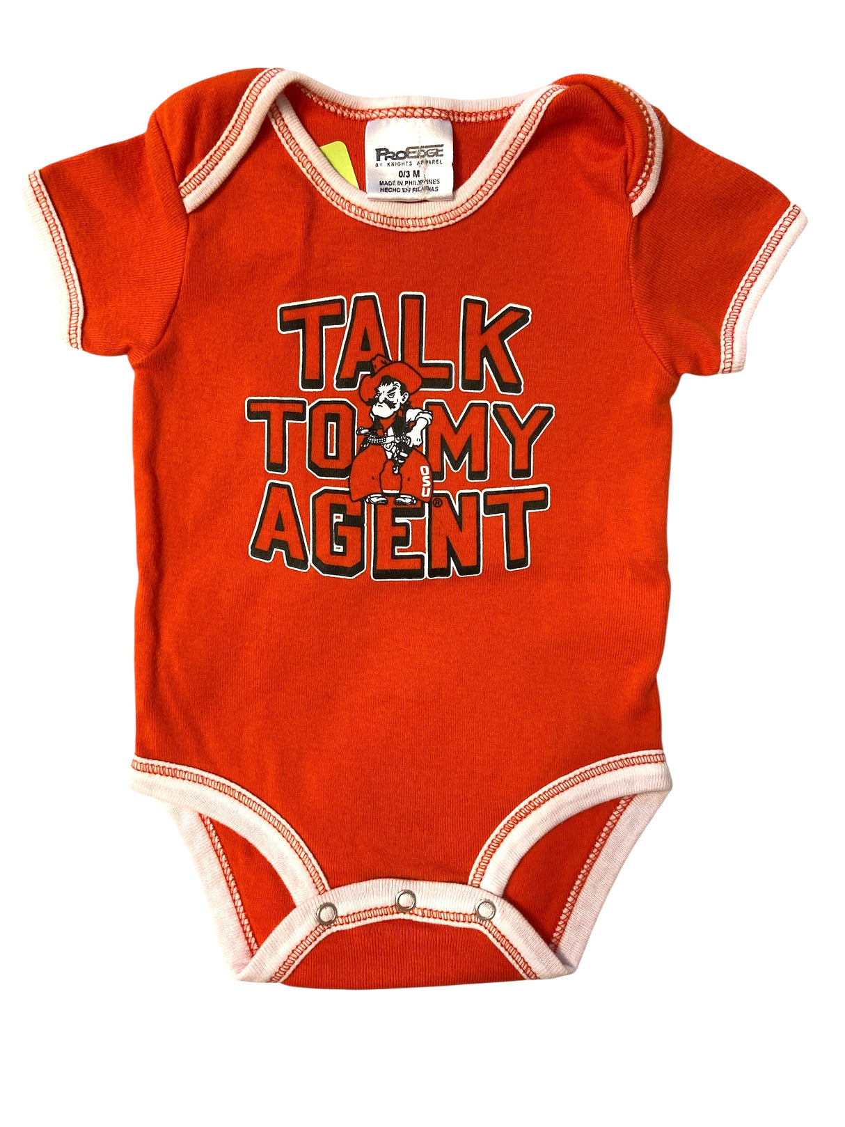 Pre-Loved OSU Talk To My Agent Onesie *0-3 Months - Deer Creek Mercantile