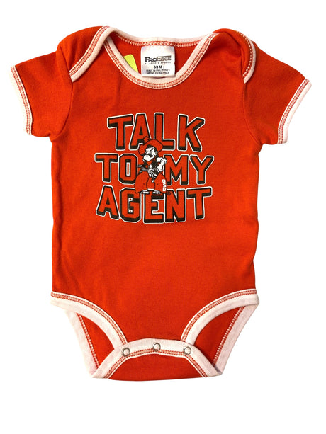 Pre-Loved OSU Talk To My Agent Onesie *0-3 Months - Deer Creek Mercantile