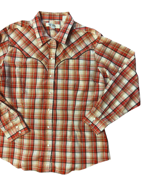 Vintage Western Women's Pearl Snap Shirt *Size Large (Cumberland) - Deer Creek Mercantile