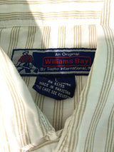 Vintage Pearl Snap Tan/White Top *Size Large - Deer Creek Mercantile