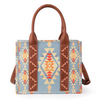 Wrangler Southwestern Small Canvas Tote - Blue - Deer Creek Mercantile