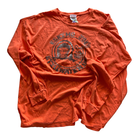 Pre-Loved Eskimo Joes Orange Plaid Long Sleeve Top *Size 2XL - Deer Creek Mercantile