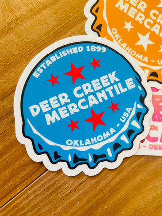 Deer Creek Mercantile Bottle Cap Sticker *Red/White/Blue - Deer Creek Mercantile