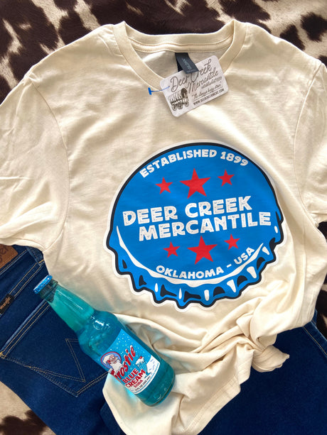 Deer Creek Mercantile Bottle Cap Graphic Tee (Red, White, Blue) - Deer Creek Mercantile