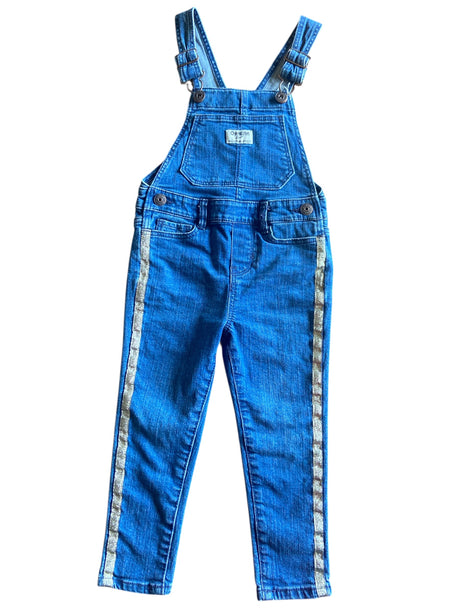Pre-Loved OshKosh Overalls W/ Gold Stripe Size 3T - Deer Creek Mercantile