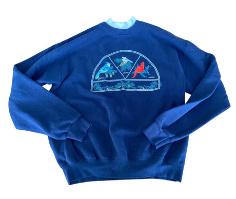 Pre-Loved Winter Birds Sweatshirt *Size Large - Deer Creek Mercantile