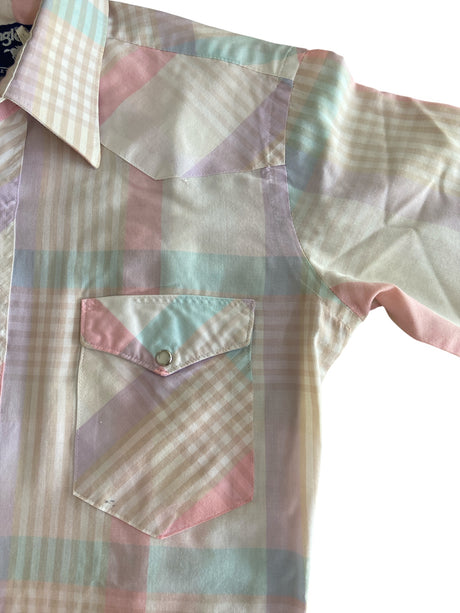 Vintage Wrangler Pastel Pearl Snap Shirt *Size 15.5 - Deer Creek Mercantile
