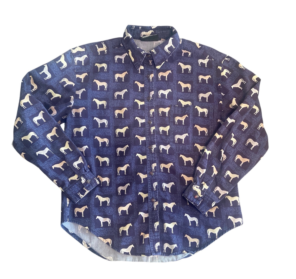 Vintage Roughrider by Circle T Horse Top *Size Small - Deer Creek Mercantile