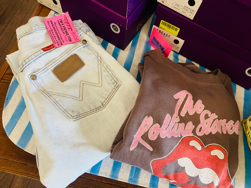 Vintage Wrangler Denim Jeans Made in USA * Light (Imperfect) - Deer Creek Mercantile