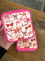 Pink Bow Ribbon Travel Jewelry Case - Deer Creek Mercantile