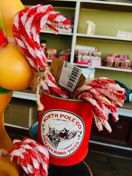 Christmas Collection Sparkle Chenille Candy Canes 12/set - Deer Creek Mercantile