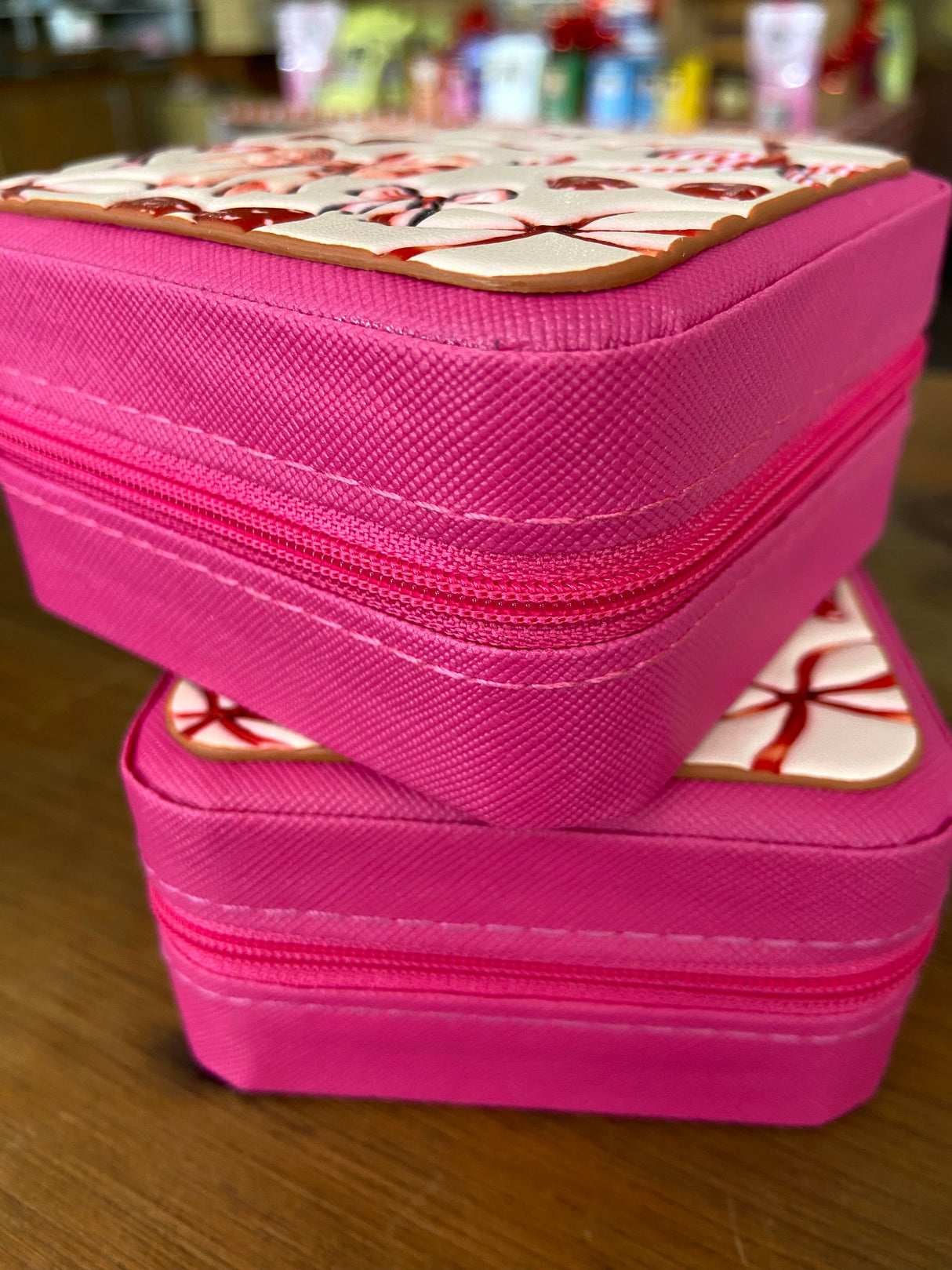 Pink Bow Ribbon Travel Jewelry Case - Deer Creek Mercantile