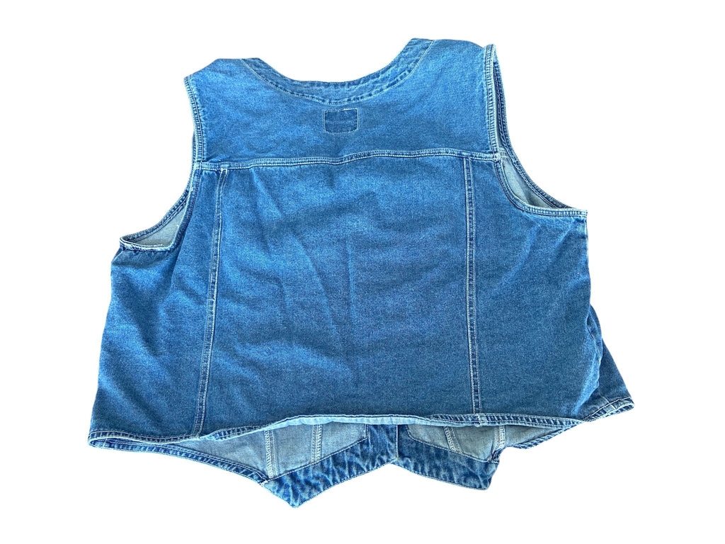 Vintage Kikomo Blue Jeans Denim Vest *Size 20W - Deer Creek Mercantile