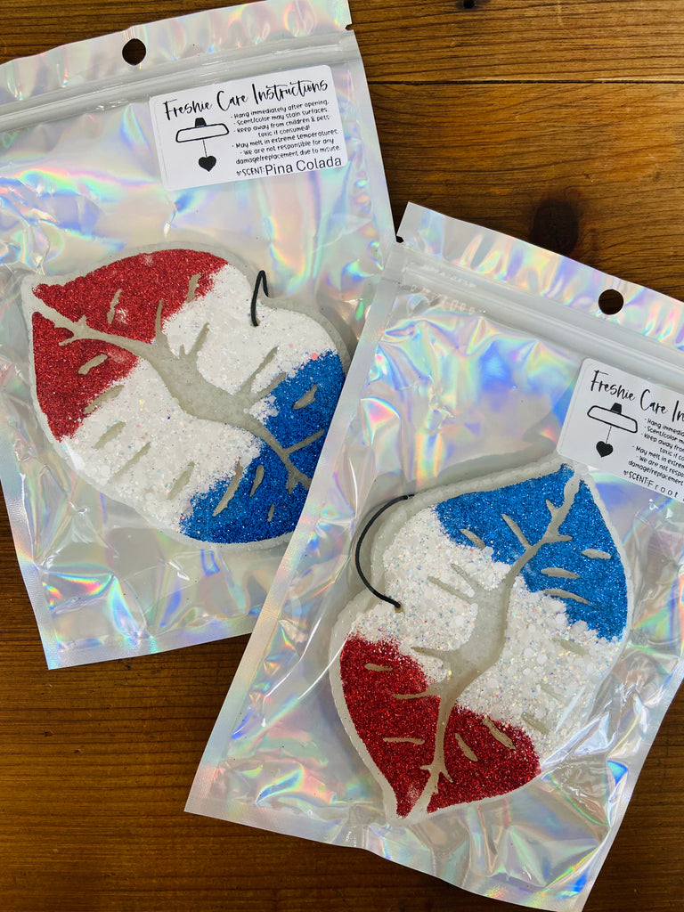 Patriotic Lips Car Freshie SS25 - Deer Creek Mercantile