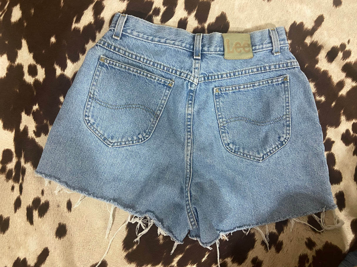 VINTAGE Lee Distressed Cutoff Denim Shorts - Deer Creek Mercantile