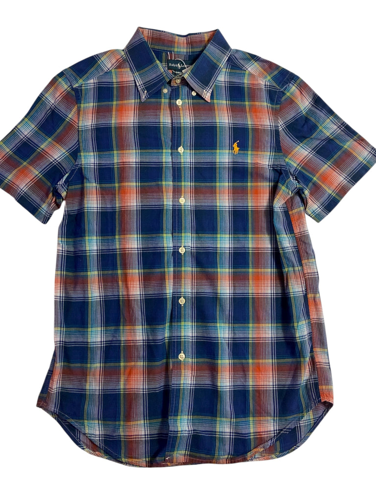 Vintage Polo Ralph Lauren Blue/Orange Striped Men's Shirt - Deer Creek Mercantile