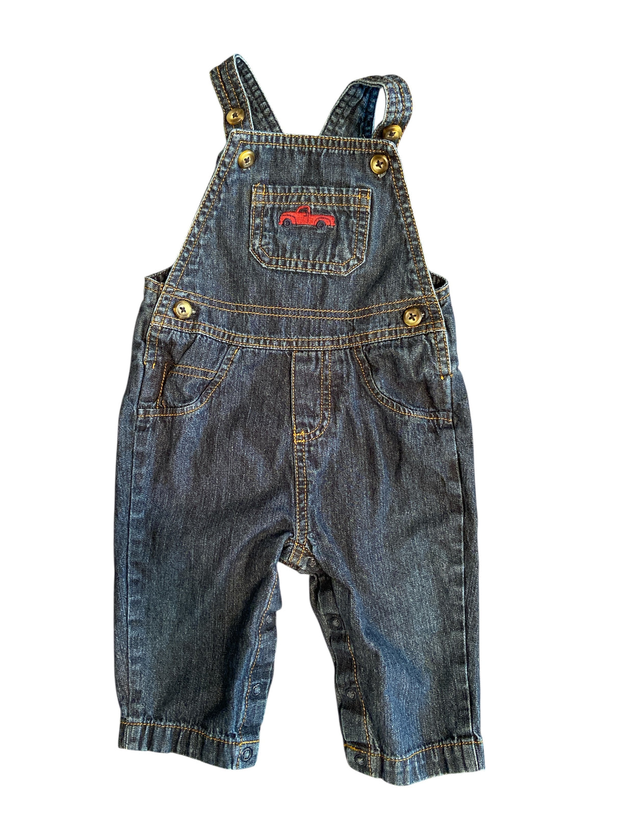 Pre-Loved Red Truck Denim Overalls *6 Months - Deer Creek Mercantile