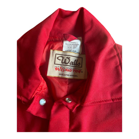 Vintage WALLS Blizzard Pruf Insulated Coveralls RED MADE IN USA *Size Medium Regular - Deer Creek Mercantile