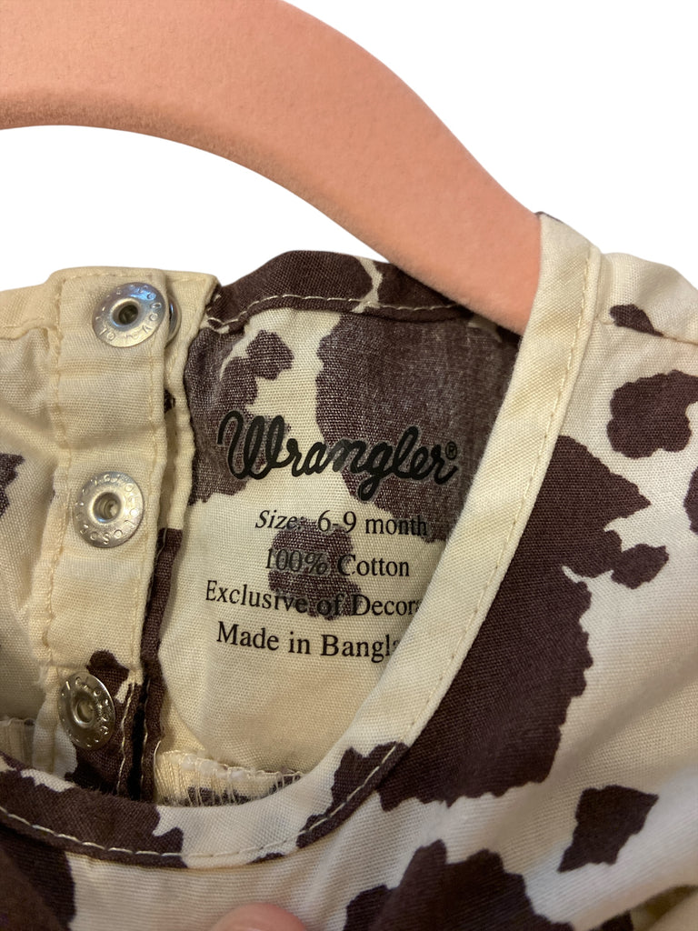Pre-Loved Wrangler Baby Girls Cow Print Outfit *6-9 Months - Deer Creek Mercantile