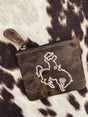 Western Buckin' Cowboy Leather Coin Pouch - Deer Creek Mercantile