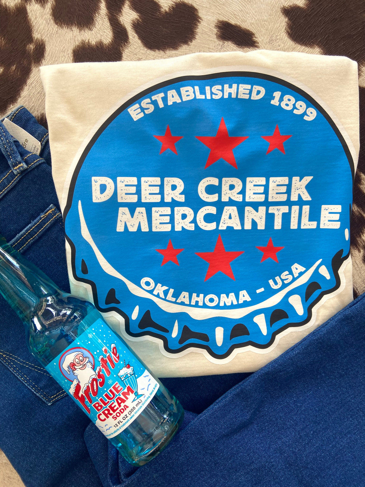 Deer Creek Mercantile Bottle Cap Graphic Tee (Red, White, Blue) - Deer Creek Mercantile