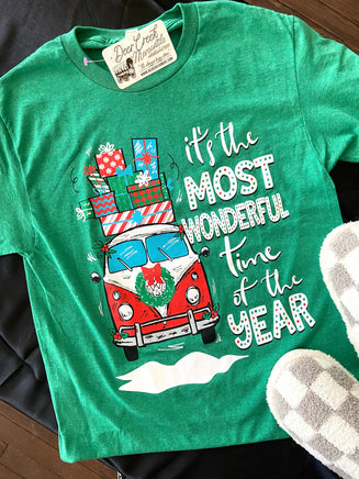 Most Wonderful Time Of The Year Christmas Graphic Tee *Adult - Deer Creek Mercantile