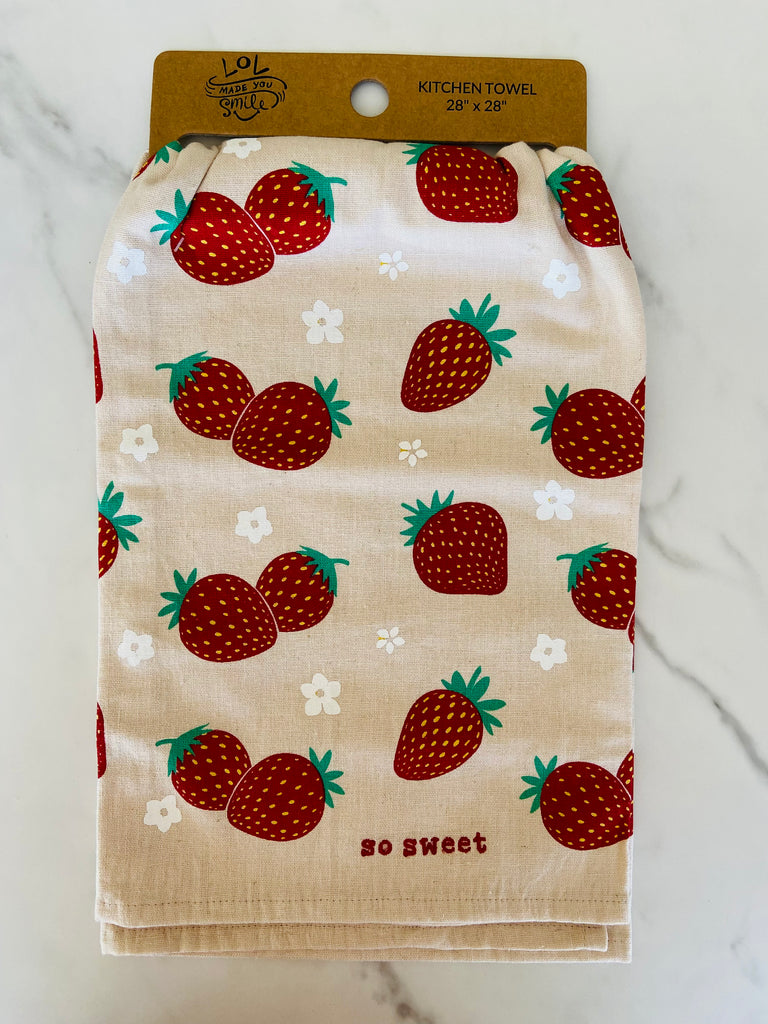 So Sweet Strawberry Dish Towel - Deer Creek Mercantile