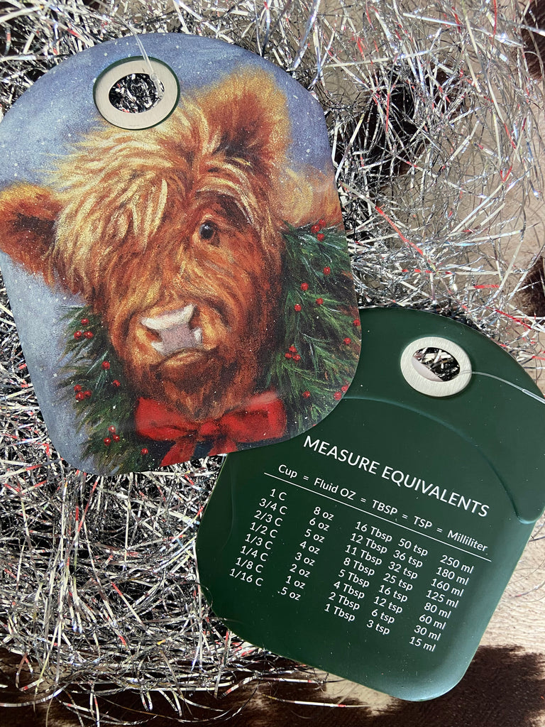 Christmas Highland Cow Bowl Scraper - Deer Creek Mercantile