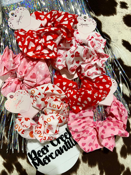 Valentines Hair Scrunchie - Deer Creek Mercantile