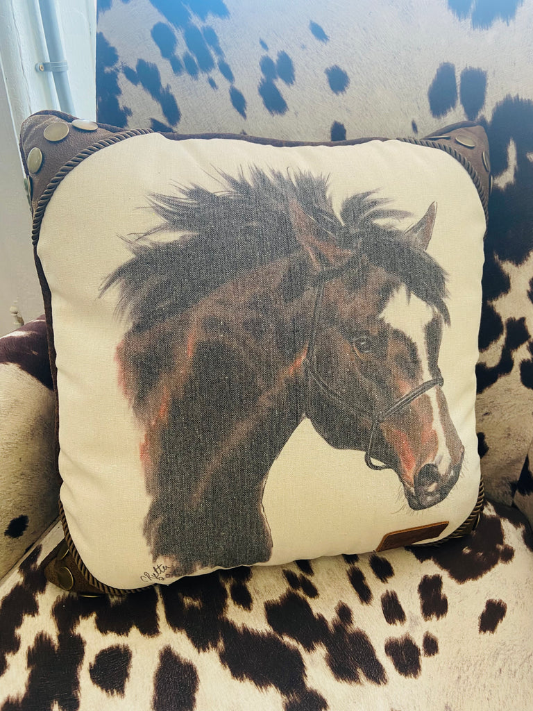 Wrangler Painted Horse Pillow - Deer Creek Mercantile