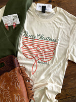 Merry Christmas Boot Stitch Graphic Tee - Deer Creek Mercantile