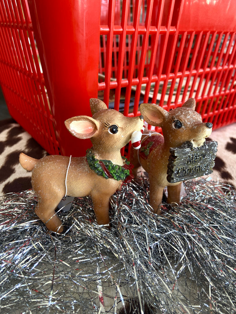 Christmas Deer Figurine - Deer Creek Mercantile